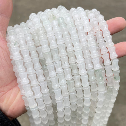 12Mm natural ice jade bamboo beads loose beads