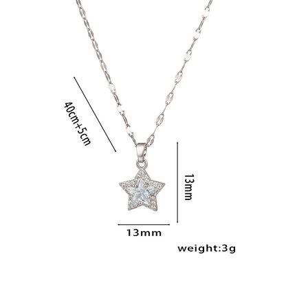 Korean Star Pendant Necklace - Simple, Elegant, Unique, Stylish, Luxury