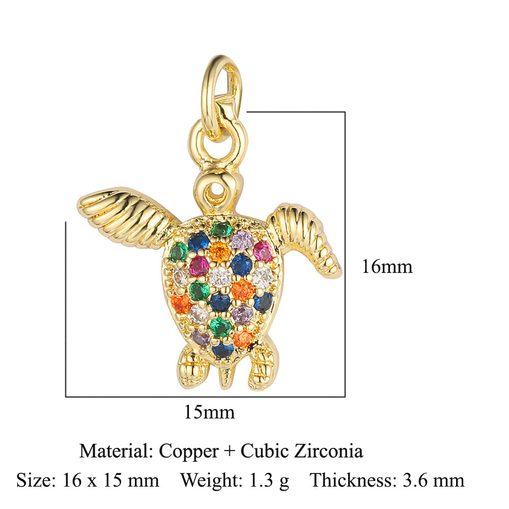 Butterfly Bee Elephant Copper Zircon Pendant