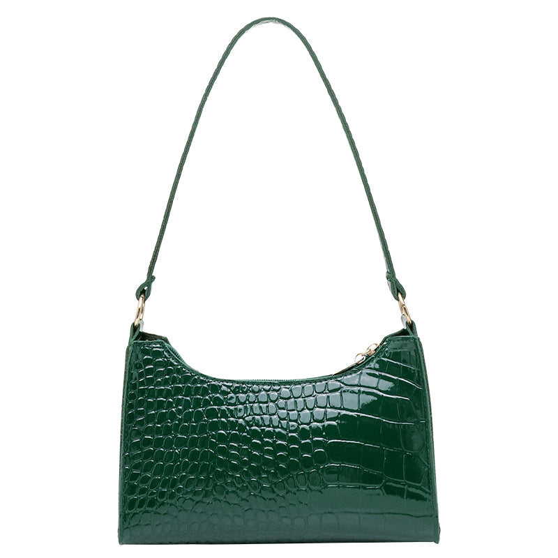 Crocodile pattern women's handbag