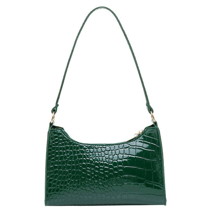 Crocodile pattern women's handbag