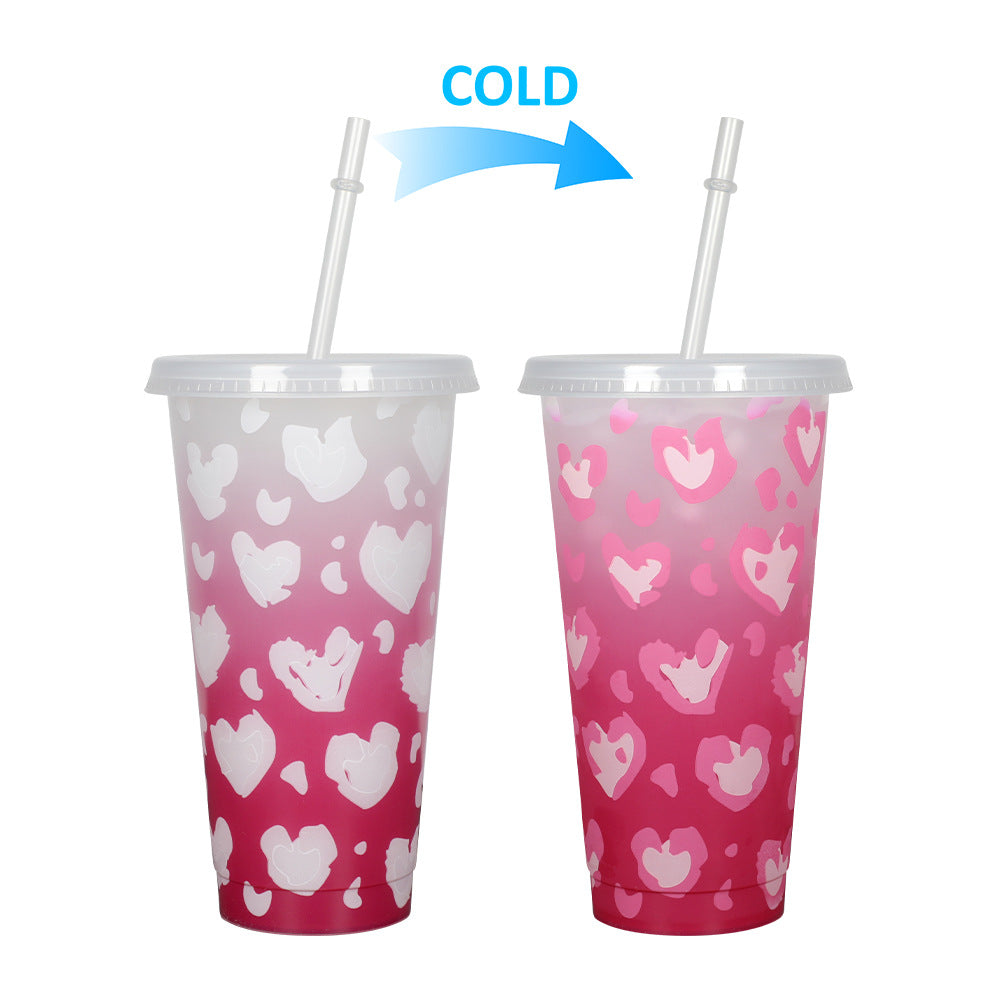 710Ml temperature-sensitive plastic color-changing cup