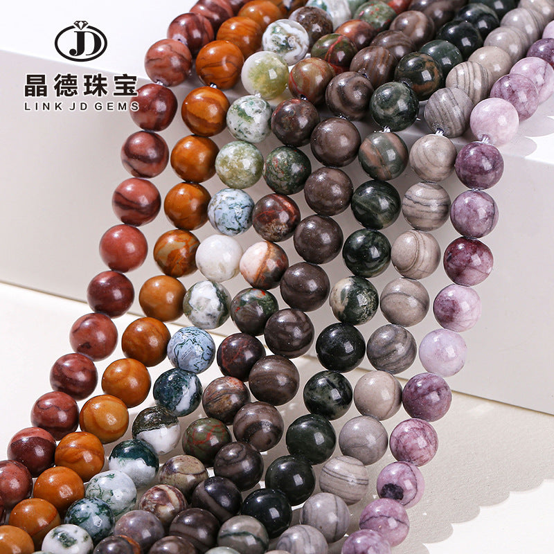 Wood grain stone loose beads DIY jewelry accessories beads