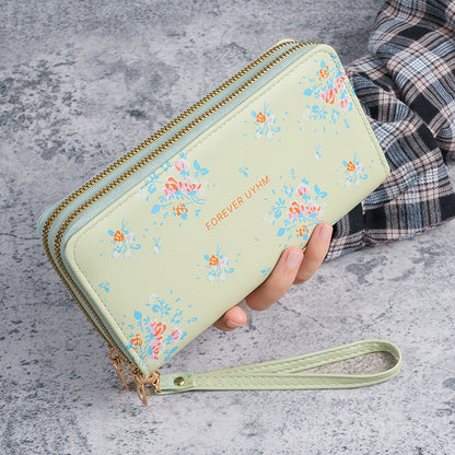 Large capacity flower wallet long