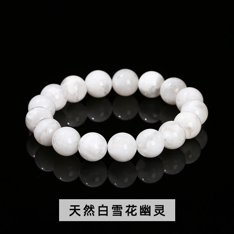 Natural White Snowflake Ghost Crystal Bracelet