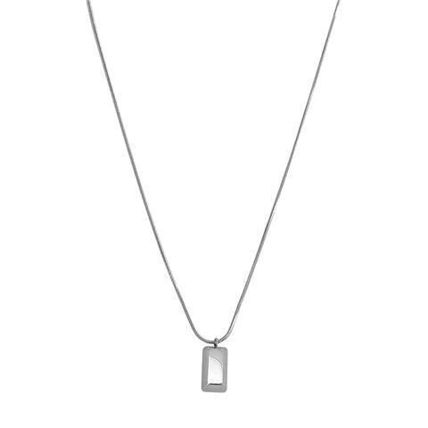 Gold brick silver brick necklace