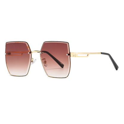 Frameless Cut-Edge Gradient Sunglasses