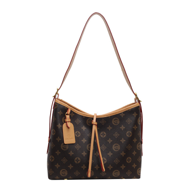 Retro printing texture bag women's new model