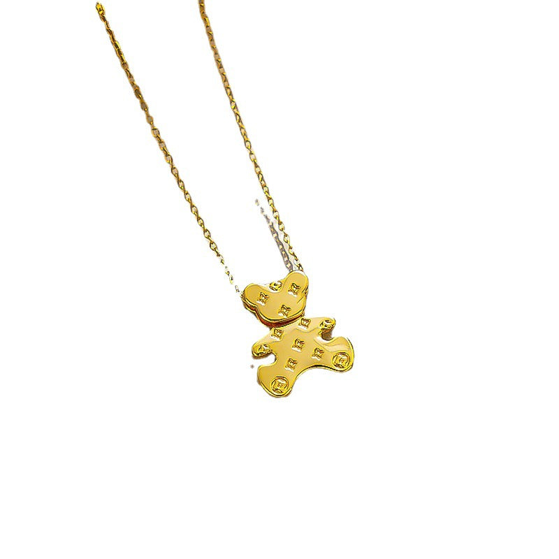 2023 Bear Necklace, Stylish Titanium Steel, Non-Fading