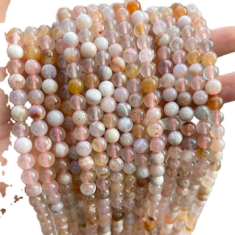 Natural cherry blossom agate loose beads