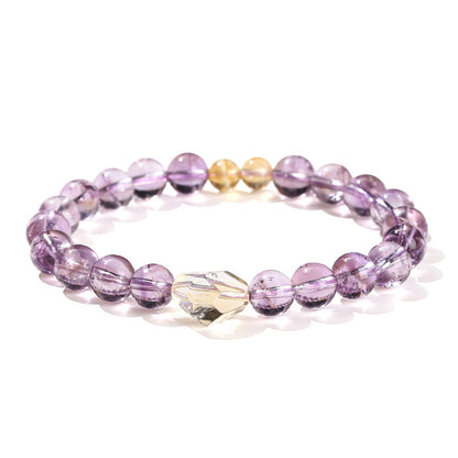 7A Natural Ice Transparent Amethyst Bracelet