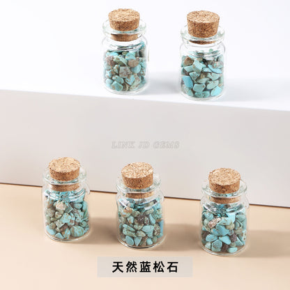 Natural crystal gravel wishing bottle