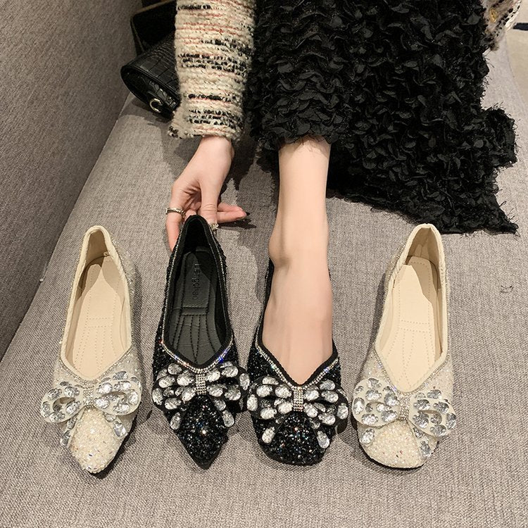 Rhinestone explosion platform shoes