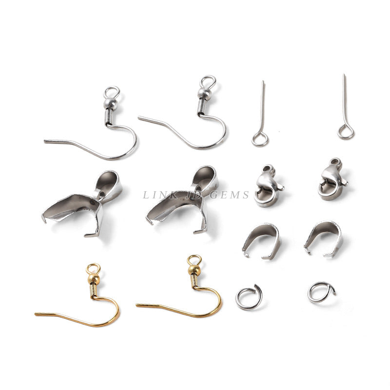 Stainless steel nine-character needle ear hook melon seeds and lobster buckle