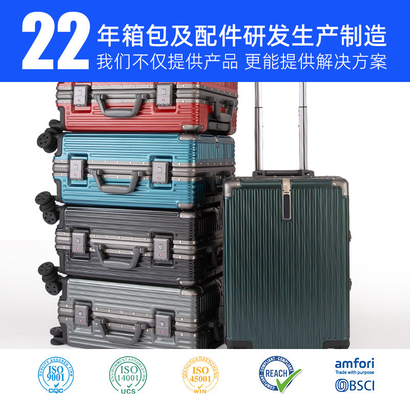 Aluminum frame suitcase is wear-resistant and anti-drop.