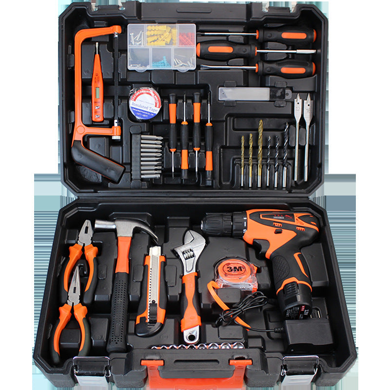 Large set of lithium battery drill set 48-piece tool set