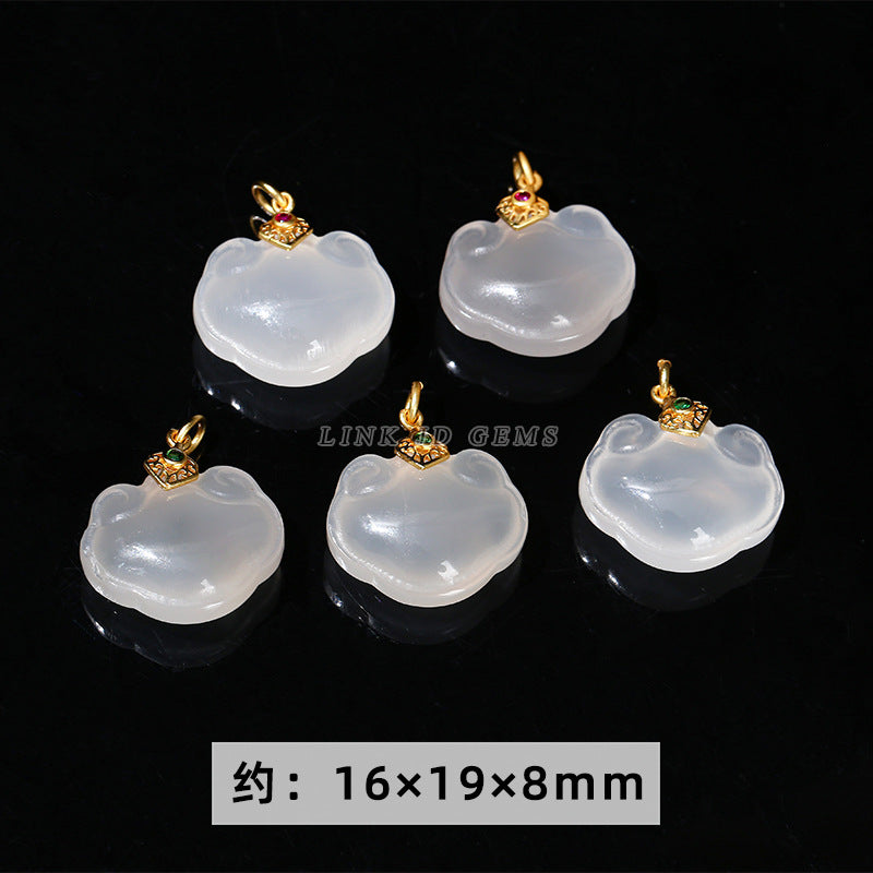 Agate carving accessories Pixiu nine-tailed fox Ruyi