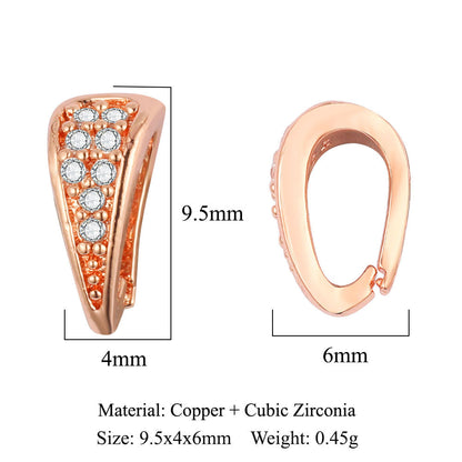 Copper zircon melon seed buckle pendant universal buckle