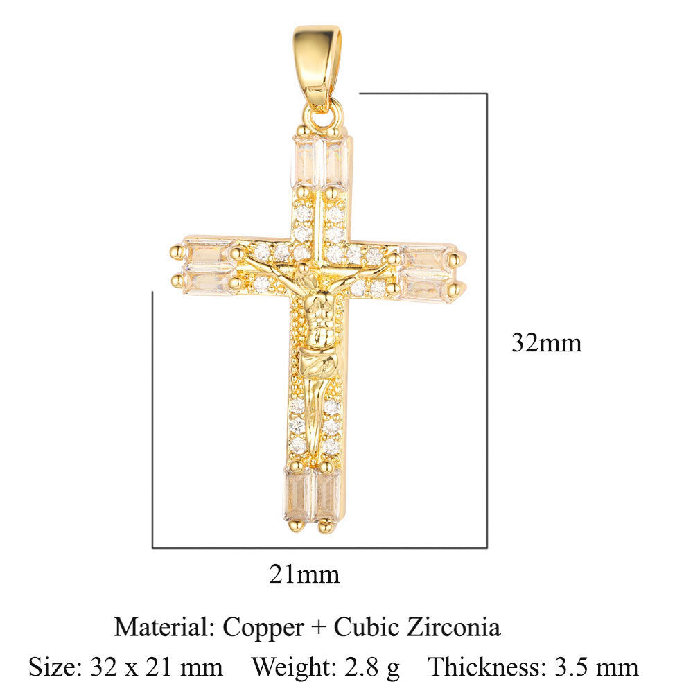 Copper zircon Virgin Mary pendant pendant