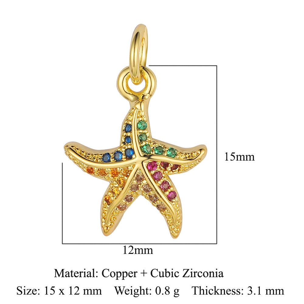 Butterfly Bee Elephant Copper Zircon Pendant