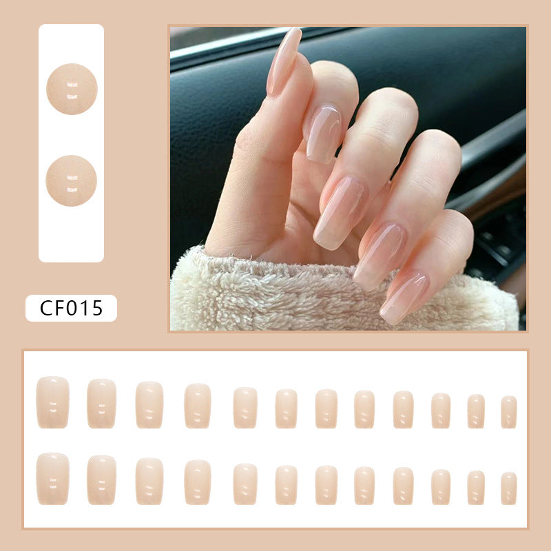 Glossy Solid Color Square Nails