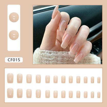 Nude Sweet Square Nails