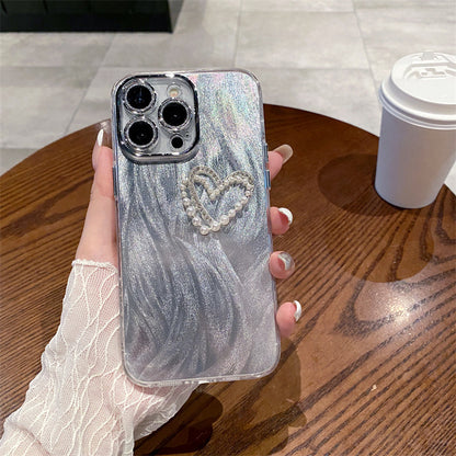 Apple 15 Pro Silver Bow Lens Cover iPhone 13/11 Hard Case