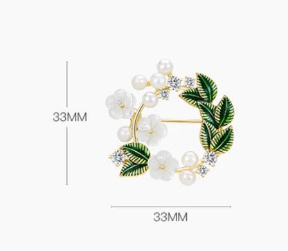 Gardenia brooch high-end