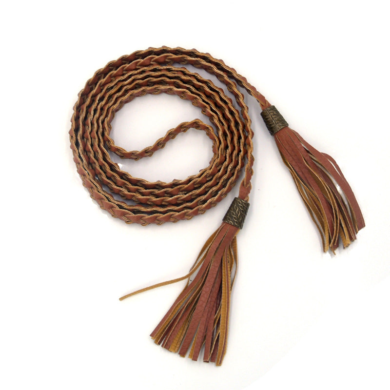 Tassel braided belt