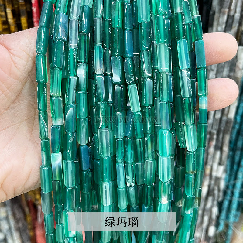 4 * 13Mm crystal agate square loose beads