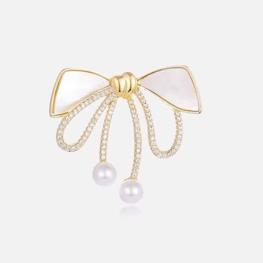 High-end bow brooch for women