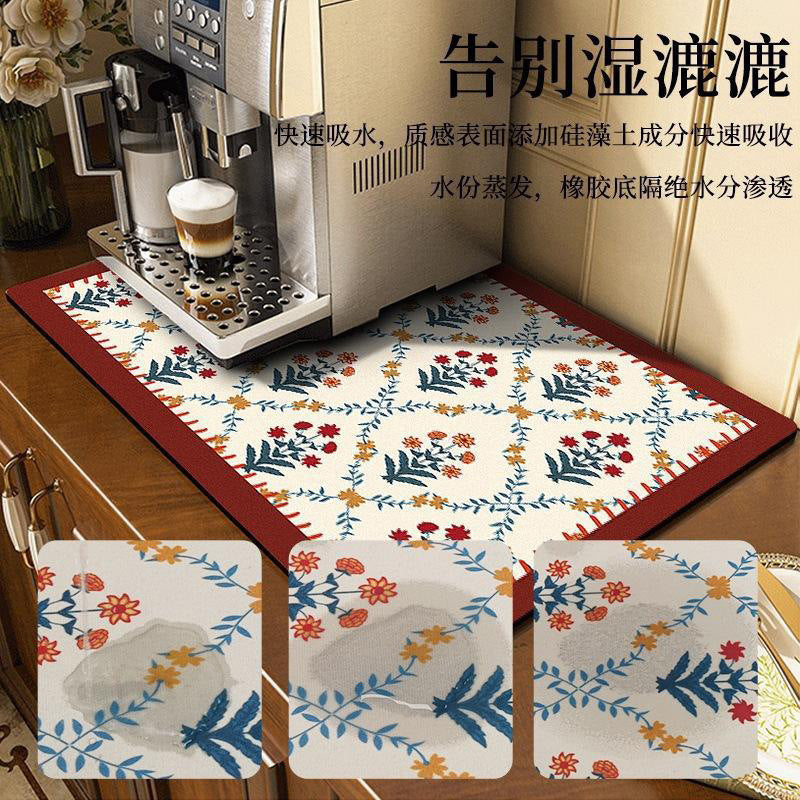 Diatomaceous earth drying mat