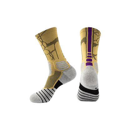 Elite Basketball Socks Mid-Length Thick Non-Slip