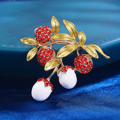 Lychee Fruit Brooch Female