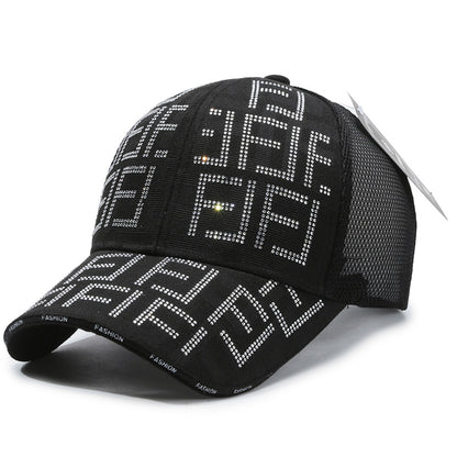 Mesh Breathable Letter F Duckbill Cap