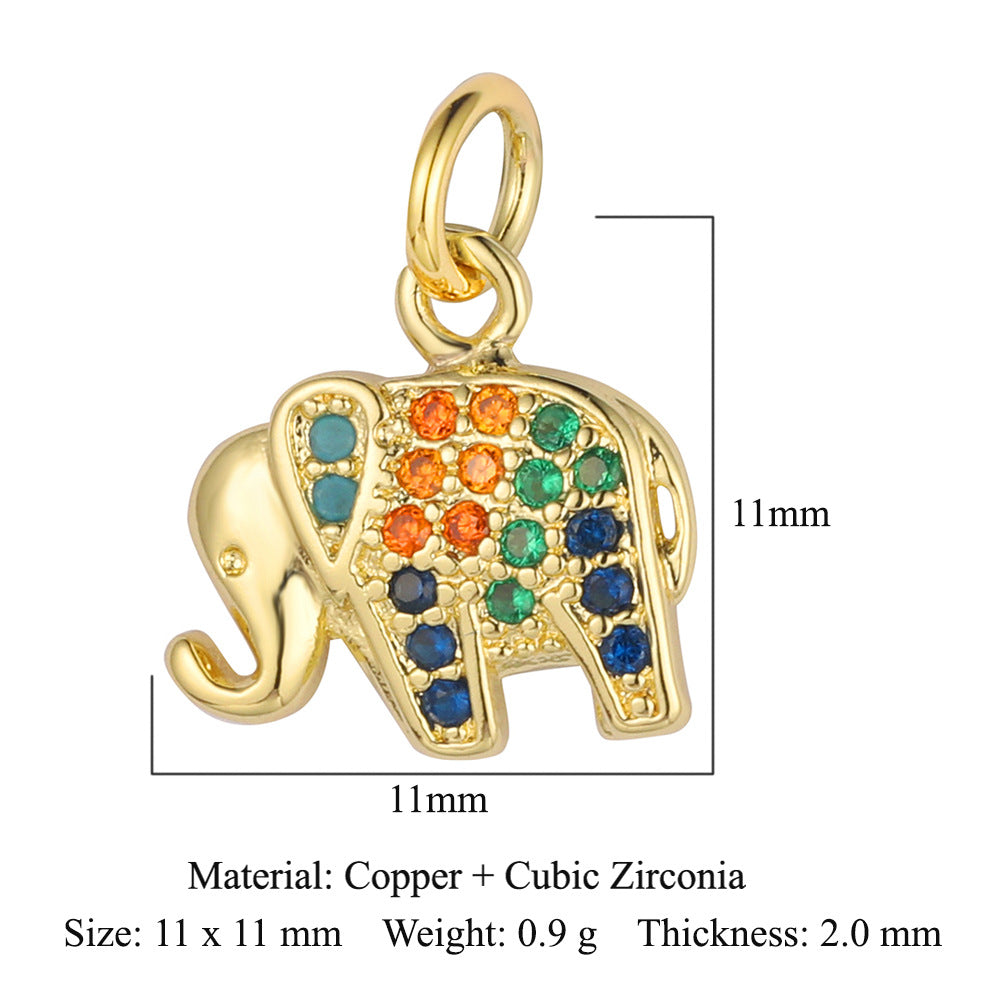 Butterfly Bee Elephant Copper Zircon Pendant