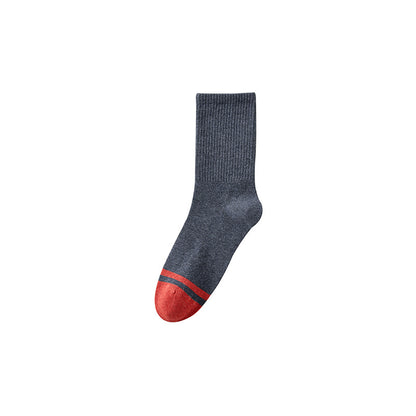 Double-Stitch Cotton Men's Mid-Calf Socks