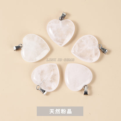 2Cm natural agate love heart pendant.