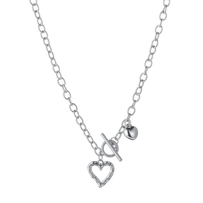 Heart letter tag necklace