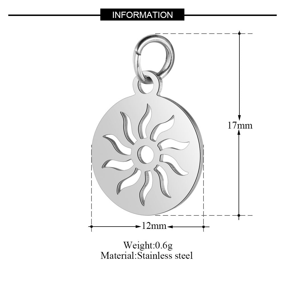 5 pcs/pack Yoga Lotus Sun Pendant