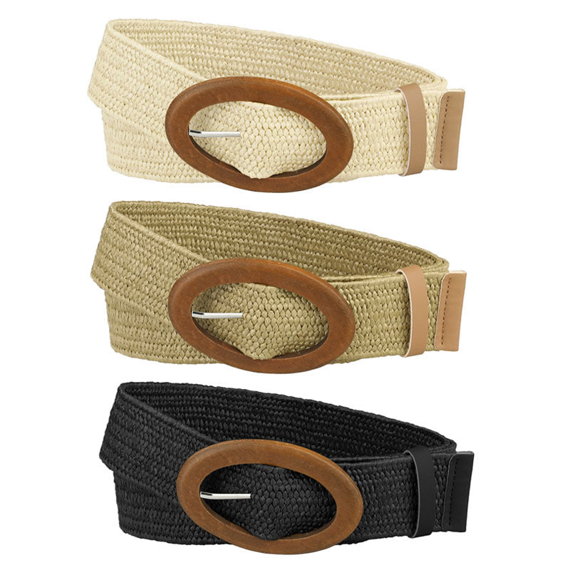 Woven women's belt elastic elastic waist seal