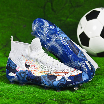 Cross-border New High-top TF Turf Soccer Shoes