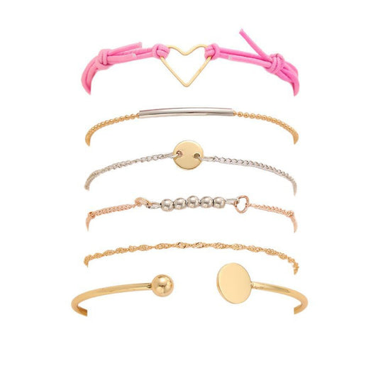 Love Bead Bracelet Set 6 Pieces