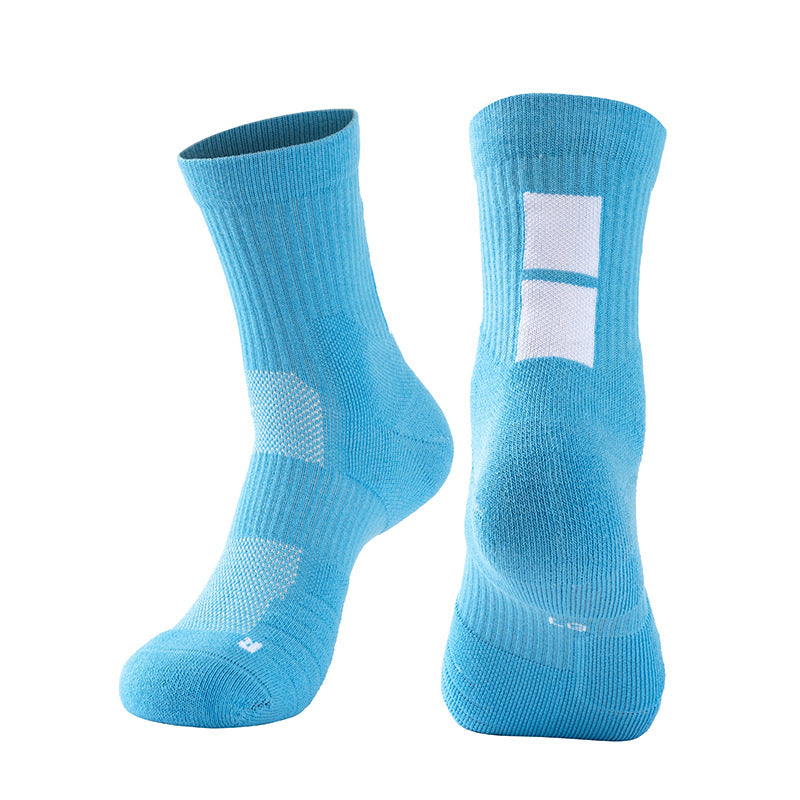 Adult Mid-Calf Basketball Socks Gradient Color Thickened