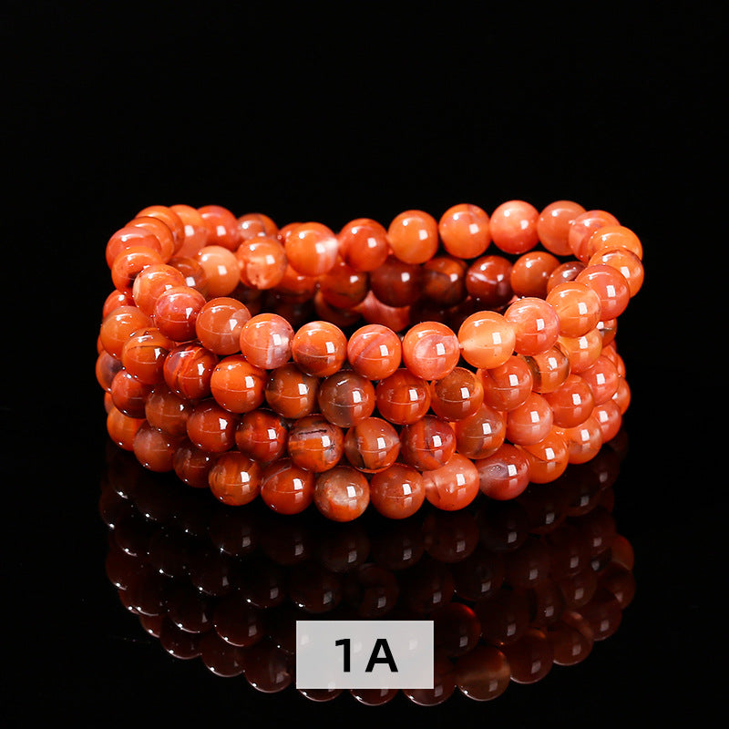 Natural full meat Nanhong agate multi-circle bracelet