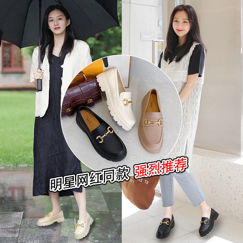 Rain shoes women's platform wear versatile