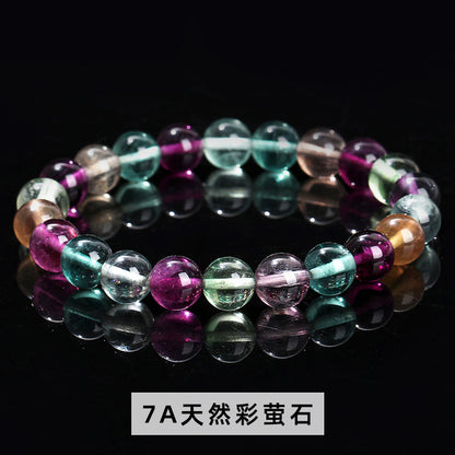 7A Natural Rainbow Fluorite Bracelet