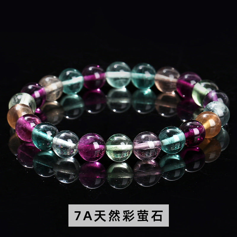 Natural gradual change color fluorite bracelet