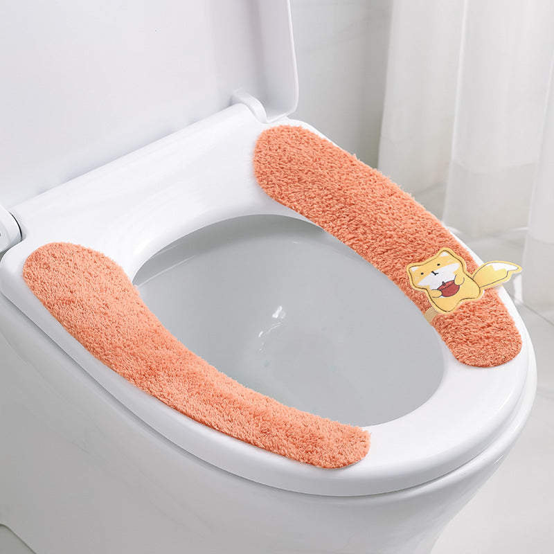 Fleece-Lined Waterproof Toilet Seat Cover