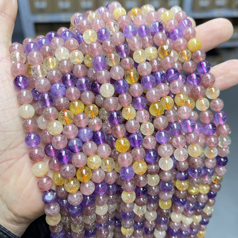 Seven crystal loose beads mixed color crystal round beads